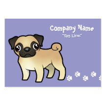 Cartoon Pug Business Cards