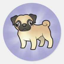 Cartoon Pug Sticker