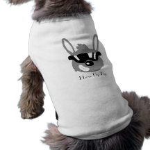 Cartoon Rabbit With Sunglasses Dog Clothes