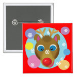 Cartoon Reindeer Buttons