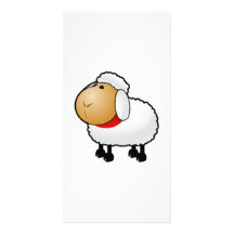 Cartoon Sheep Photo Greeting Card