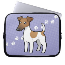 Cartoon Smooth Fox Terrier Computer Sleeve