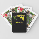 Cartoon Snake in Tree Personalised Playing Cards