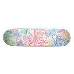 Cartoon Swede - Multicolor White Sketch Skateboard Decks