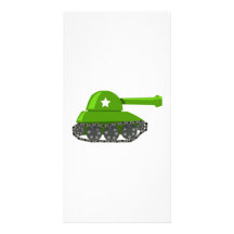 Cartoon Tank Photo Greeting Card