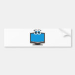 Cartoon Television Blue Bumper Stickers