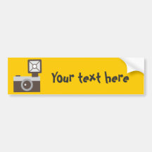 Cartoon Vintage Camera Bumper Sticker