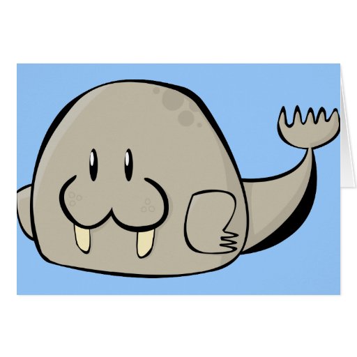 Cartoon Walrus Cards