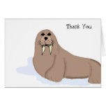 Cartoon Walrus Thank You Card