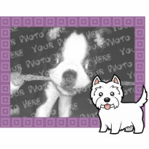 Cartoon West Highland White Terrier Photo Frame Photo Sculpture