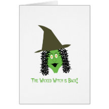 Cartoon Wicked Witch Greeting Card