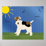 Cartoon Wire Fox Terrier Posters