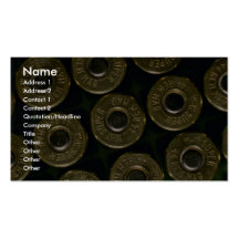 Cartridges, .44 magnums in carrier, detail of cap business card template