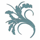 Carved Floral Blue Cut Outs