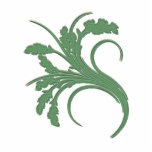 Carved Floral Green Photo Cut Outs