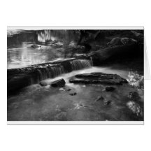 Cascade in mono greeting card