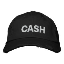 CASH EMBROIDERED BASEBALL CAP