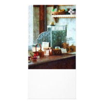 Cash Register in General Store Personalized Photo Card