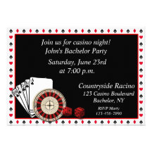 Casino Event Custom Invitation