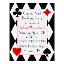 Casino Night Birthday Invitation