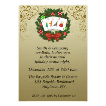 Casino Poker Holiday Invitation