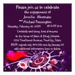 Casino Theme Engagement Party Personalised Invites