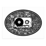 Cassette Tape Black & White Postcard