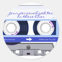 Cassette tape - blue - sticker