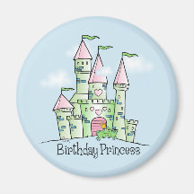 Castle Birthday Princess Magnets