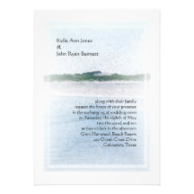 Casual Beach Wedding Invitation
