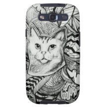 Cat Abstract Galaxy SIII Cover