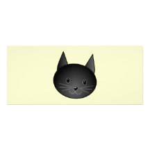 Cat. Adorable black kitty. Announcement