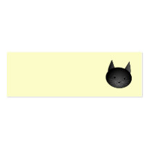 Cat. Adorable black kitty. Business Card