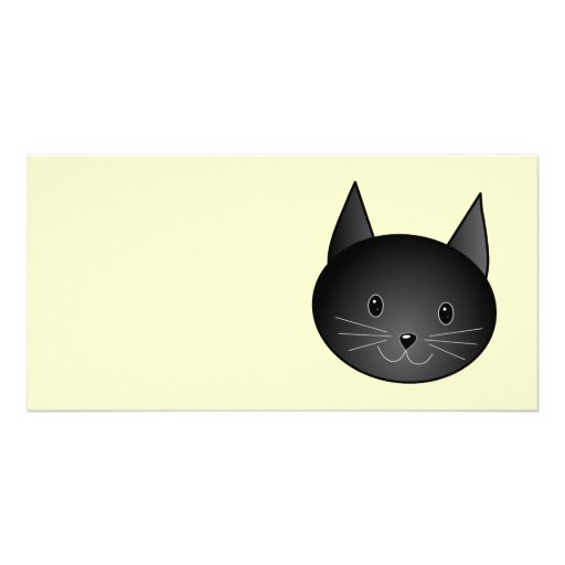 Cat. Adorable black kitty. Photo Card
