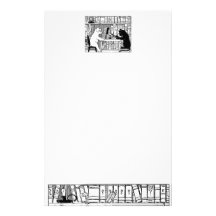 Cat and Dog in the Library Personalized Stationery