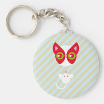 Cat and mouse keychain