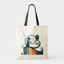 Cat and Owl Original Design Canvas Bags