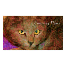 Cat Art Business Card Template