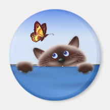 Cat & Butterfly Fridge Magnets
