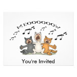 Cat Choir Personalised Invitation