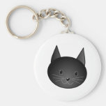 Cat. Cute black kitty. Keychains