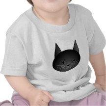 Cat. Cute black kitty. Tees