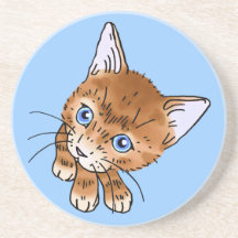 cat drink coasters