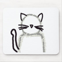 Cat Ghost Avatar Mouse Pads