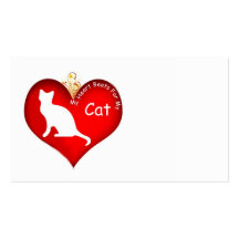 Cat Heart Beats Business Cards