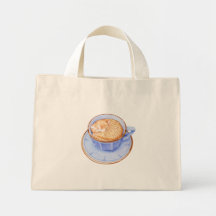 Cat in Coffee Tote Bag