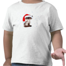 Cat in Santa Hat T Shirt
