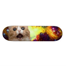 cat in space skateboard deck