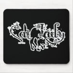 Cat Lady Black & White Mouse Mats