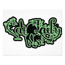Cat Lady Green Invites